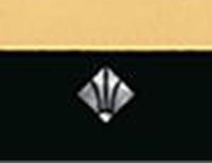 Enlarged Super Rare rarity symbol cropped from the card